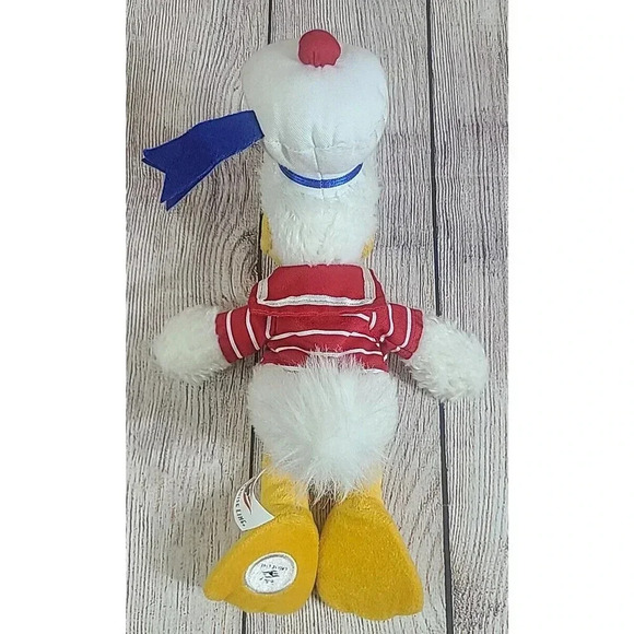 Disney Cruise Line Plush Sailor Donald Duck Stuffed Animal White Blue Red 12" - Picture 5 of 8